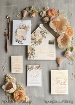 WEDDING INVITATIONS gold / rose gold / silver / glitter  Luxury Champagne Wedding Invitations, Glamour Gold Foil Wedding Invites, Elegant Golden Tassel Wedding Invitation Suite, Romantic Floral Pocket Wedding Cards7