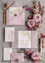 WEDDING INVITATIONS gold / rose gold / silver / glitter Bespoke Minimalistic Wedding Invitation Suite, Romantic Blush Pink Wedding Cards, Glamour Gold Foil Wedding Invitations, Luxury Wedding Stationery8