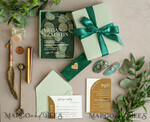 WEDDING INVITATIONS gold / rose gold / silver / glitter Arch Gold Acrylic wedding invitation suite, Velvet in Box Green Wedding Invites, Glamour Wedding Invitations, Greenery Wedding Set27