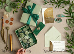 WEDDING INVITATIONS gold / rose gold / silver / glitter Arch Gold Acrylic wedding invitation suite, Velvet in Box Green Wedding Invites, Glamour Wedding Invitations, Greenery Wedding Set27