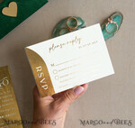 WEDDING INVITATIONS gold / rose gold / silver / glitter Arch Gold Acrylic wedding invitation suite, Velvet in Box Green Wedding Invites, Glamour Wedding Invitations, Greenery Wedding Set27