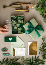 WEDDING INVITATIONS gold / rose gold / silver / glitter Arch Gold Acrylic wedding invitation suite, Velvet in Box Green Wedding Invites, Glamour Wedding Invitations, Greenery Wedding Set27