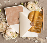 WEDDING INVITATIONS gold / rose gold / silver / glitter Luxury Arch Gold Acrylic wedding invitation suite, Velvet Pocket beige Wedding Invites, Glamour Wedding Invitations9