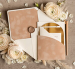 WEDDING INVITATIONS gold / rose gold / silver / glitter Luxury Arch Gold Acrylic wedding invitation suite, Velvet Pocket beige Wedding Invites, Glamour Wedding Invitations9