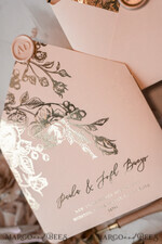 WEDDING INVITATIONS gold / rose gold / silver / glitter  Luxury Plexi Acrylic Wedding Invitations, Elegant Blush Pink Wedding Cards, Glamour Gold Foil Wedding Invites, Bespoke White Vellum Wedding Invitation Suite15