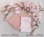 WEDDING INVITATIONS gold / rose gold / silver / glitter Luxury Mangolia Wedding Invitations, Glamour Golden Shine Wedding Invitation Suite, Elegant Blush Pink Watercolor Wedding Invites, Elegant Spring Wedding Cards6