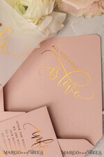 WEDDING INVITATIONS gold / rose gold / silver / glitter Glamour Vellum Wedding Invitations, Golden Shine Wedding Cards, Romantic Blush Pink Wedding Stationery, Elegant Gold Foil Wedding Invites29