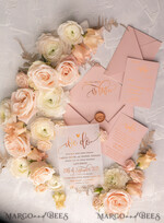 WEDDING INVITATIONS gold / rose gold / silver / glitter Glamour Vellum Wedding Invitations, Golden Shine Wedding Cards, Romantic Blush Pink Wedding Stationery, Elegant Gold Foil Wedding Invites29