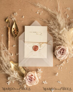 WEDDING INVITATIONS gold / rose gold / silver / glitter Luxury Bohemian Wedding Invitations, Customized Venue Sketch Wedding Cards, Elegant Nude Wedding Invitation Suite, Golden Shine Wedding Invites9