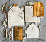 WEDDING INVITATIONS gold / rose gold / silver / glitter Elegant Gold Wedding invitations, Luxury Gold Acrylic wedding invitation, Golden marble Wedding Invites, Arch Glamour Wedding Invitation Suite11