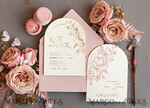 WEDDING INVITATIONS gold / rose gold / silver / glitter luxory Arch wedding invitation suite,  Glamour Wedding Invitations, gold and blush pink Wedding Invitations8