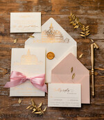 WEDDING INVITATIONS gold / rose gold / silver / glitter  Luxury Gold Foil Wedding Invitations, Elegant Customized Venue Sketch Wedding Invites, Glamour Golden Shine Wedding Cards, Minimalistic Blush Pink Wedding Invitation Suite8
