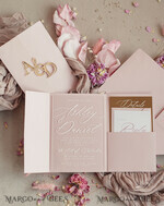 WEDDING INVITATIONS gold / rose gold / silver / glitter  Luxury Mirror gold Wedding Invitations, Elegant Blush Pink Wedding Cards, Glamour Acrylic  Wedding Invites, Clear Plexi Wedding Invitation Suite22