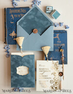 WEDDING INVITATIONS gold / rose gold / silver / glitter Luxory wedding invitations, Romantic dusty blue Velvet Wedding Invitations, Luxury Gold Foil Wedding Cards, Gold tassel Wedding Invitations9