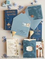 WEDDING INVITATIONS gold / rose gold / silver / glitter Luxory wedding invitations, Romantic dusty blue Velvet Wedding Invitations, Luxury Gold Foil Wedding Cards, Gold tassel Wedding Invitations9