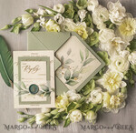WEDDING INVITATIONS gold / rose gold / silver / glitter Elegant Green Gold Wedding Invitations, Luxury Destination Wedding Cards, Bespoke Olive Wedding Invites, Romantic Greece Wedding Invitation Suite6