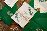 WEDDING INVITATIONS gold / rose gold / silver / glitter Elegant Eucalyptus Wedding Invitations, Glamour Golden Wedding Cards, Bespoke Greenery Gold Wedding Invites, Minimalistic Wedding Invitation Suite33