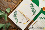 WEDDING INVITATIONS gold / rose gold / silver / glitter Elegant Eucalyptus Wedding Invitations, Glamour Golden Wedding Cards, Bespoke Greenery Gold Wedding Invites, Minimalistic Wedding Invitation Suite33
