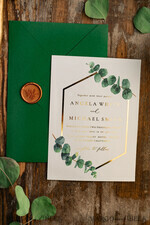 WEDDING INVITATIONS gold / rose gold / silver / glitter Elegant Eucalyptus Wedding Invitations, Glamour Golden Wedding Cards, Bespoke Greenery Gold Wedding Invites, Minimalistic Wedding Invitation Suite33