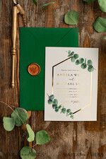 WEDDING INVITATIONS gold / rose gold / silver / glitter Elegant Eucalyptus Wedding Invitations, Glamour Golden Wedding Cards, Bespoke Greenery Gold Wedding Invites, Minimalistic Wedding Invitation Suite33