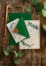 WEDDING INVITATIONS gold / rose gold / silver / glitter Elegant Eucalyptus Wedding Invitations, Glamour Golden Wedding Cards, Bespoke Greenery Gold Wedding Invites, Minimalistic Wedding Invitation Suite33
