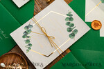 WEDDING INVITATIONS gold / rose gold / silver / glitter Elegant Eucalyptus Wedding Invitations, Glamour Golden Wedding Cards, Bespoke Greenery Gold Wedding Invites, Minimalistic Wedding Invitation Suite33