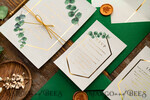 WEDDING INVITATIONS gold / rose gold / silver / glitter Elegant Eucalyptus Wedding Invitations, Glamour Golden Wedding Cards, Bespoke Greenery Gold Wedding Invites, Minimalistic Wedding Invitation Suite33