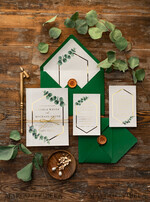 WEDDING INVITATIONS gold / rose gold / silver / glitter Elegant Eucalyptus Wedding Invitations, Glamour Golden Wedding Cards, Bespoke Greenery Gold Wedding Invites, Minimalistic Wedding Invitation Suite33