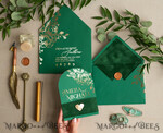 WEDDING INVITATIONS gold / rose gold / silver / glitter Arch Gold Greenery wedding invitation suite, Green Wedding Invites, Glamour Wedding Invitations, Greenery Wedding Set21
