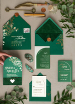 WEDDING INVITATIONS gold / rose gold / silver / glitter Arch Gold Greenery wedding invitation suite, Green Wedding Invites, Glamour Wedding Invitations, Greenery Wedding Set21