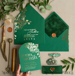 WEDDING INVITATIONS gold / rose gold / silver / glitter Arch Gold Greenery wedding invitation suite, Green Wedding Invites, Glamour Wedding Invitations, Greenery Wedding Set21