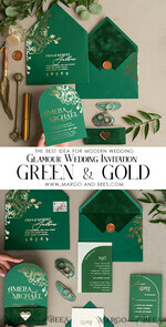 WEDDING INVITATIONS gold / rose gold / silver / glitter Arch Gold Greenery wedding invitation suite, Green Wedding Invites, Glamour Wedding Invitations, Greenery Wedding Set21