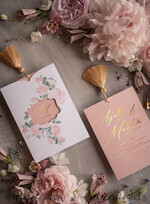 WEDDING INVITATIONS gold / rose gold / silver / glitter Glamour Golden Shine Wedding Invitation Suite, Romantic Blush Pink Wedding Invitations, Luxury Arabic Wedding Cards With Gold Tassel, Elegant Floral Wedding Invites14