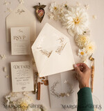 WEDDING INVITATIONS gold / rose gold / silver / glitter Arch Acrylic Wedding invitation suite, Boho Glam Wedding Invitations, Golden Shine Wedding Invitates, Elegant Gold Wedding Cards28