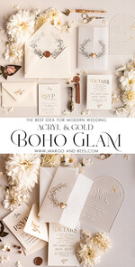 WEDDING INVITATIONS gold / rose gold / silver / glitter Arch Acrylic Wedding invitation suite, Boho Glam Wedding Invitations, Golden Shine Wedding Invitates, Elegant Gold Wedding Cards28
