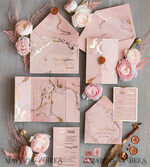 WEDDING INVITATIONS gold / rose gold / silver / glitter Blush Pink Marble Wedding invitations, Luxury Gold Foil Wedding Invitation set,  Acrylic cards, Marble Glamour Wedding Invitation Suite, Elegant  Wedding Cards Marble8