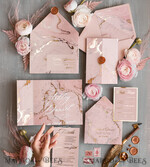 WEDDING INVITATIONS gold / rose gold / silver / glitter Blush Pink Marble Wedding invitations, Luxury Gold Foil Wedding Invitation set,  Acrylic cards, Marble Glamour Wedding Invitation Suite, Elegant  Wedding Cards Marble8