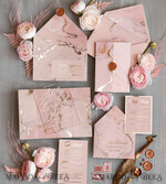 WEDDING INVITATIONS gold / rose gold / silver / glitter Blush Pink Marble Wedding invitations, Luxury Gold Foil Wedding Invitation set,  Acrylic cards, Marble Glamour Wedding Invitation Suite, Elegant  Wedding Cards Marble8