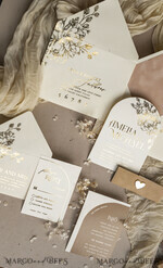 WEDDING INVITATIONS gold / rose gold / silver / glitter Arch Gold Ivory Gold wedding invitation suite, Ecru Floral Wedding Invites, Glamour Wedding Invitations, Elegant Wedding Set25