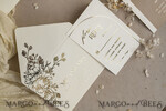 WEDDING INVITATIONS gold / rose gold / silver / glitter Arch Gold Ivory Gold wedding invitation suite, Ecru Floral Wedding Invites, Glamour Wedding Invitations, Elegant Wedding Set25