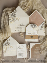 WEDDING INVITATIONS gold / rose gold / silver / glitter Arch Gold Ivory Gold wedding invitation suite, Ecru Floral Wedding Invites, Glamour Wedding Invitations, Elegant Wedding Set25