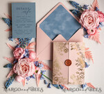 WEDDING INVITATIONS gold / rose gold / silver / glitter Elegant Wedding invitations light pink, Plexi Wedding Invitation Suite, Glamour Wedding Invitations pink and ice blue, Luxury Wedding Cards5