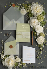 WEDDING INVITATIONS gold / rose gold / silver / glitter Luxury Gold Foil Wedding Invites, Elegant Sage Green Wedding Invites, Glamour Golden Shine Wedding Invitation Suite, Geometric Wedding Cards16