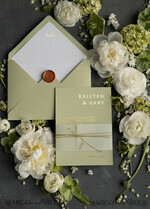 WEDDING INVITATIONS gold / rose gold / silver / glitter Luxury Gold Foil Wedding Invites, Elegant Sage Green Wedding Invites, Glamour Golden Shine Wedding Invitation Suite, Geometric Wedding Cards16