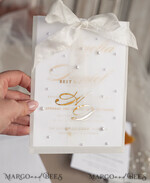 WEDDING INVITATIONS gold / rose gold / silver / glitter beaded bespoke Elegant pure white Gold Wedding Invitation Suite, Beaded Perls Wedding Cards, luxury Wedding Stationery, silk ribbon, vellum beaded etui with your monogram21
