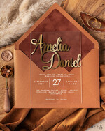 WEDDING INVITATIONS gold / rose gold / silver / glitter Bespoke Terracotta  wedding invitations, Glamour Acrylic  Wedding Invitations, Golden Velvet Wedding Invitation Suite, Luxury Wedding Cards6
