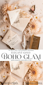 WEDDING INVITATIONS gold / rose gold / silver / glitter Acrylic Wedding invitations suite, Glamour Wedding Invitations, Golden Shine Wedding Invitation Suite, Luxury Gold Wedding Cards16