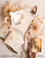 WEDDING INVITATIONS gold / rose gold / silver / glitter Acrylic Wedding invitations suite, Glamour Wedding Invitations, Golden Shine Wedding Invitation Suite, Luxury Gold Wedding Cards16