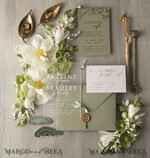 WEDDING INVITATIONS gold / rose gold / silver / glitter Sage Green Acrylic Wedding invitations suite, Luxury Frozen Acryl Wedding Invitations • Glamour Gold Wedding Invitation Suite • Luxury Acrylic Wedding Cards5