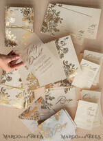 WEDDING INVITATIONS gold / rose gold / silver / glitter Luxury Gold Foil Wedding Invitations, Plexi Glamour Wedding Invitation Suite, Elegant Velvet Wedding Cards, Bespoke Golden Wedding Stationery13